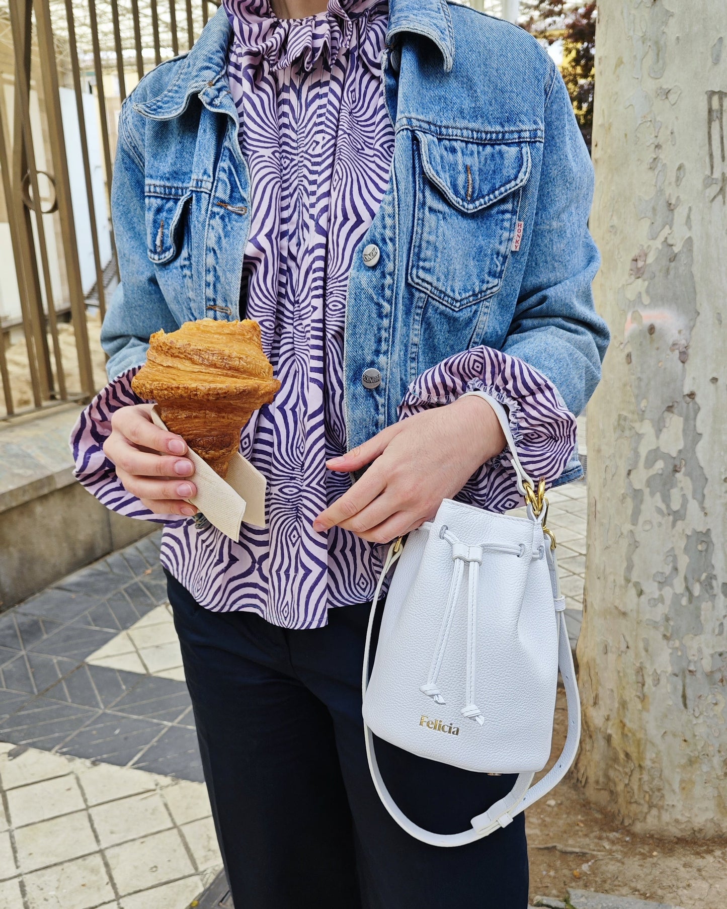 Bolso Bombonera pequeña ISA - Blanco