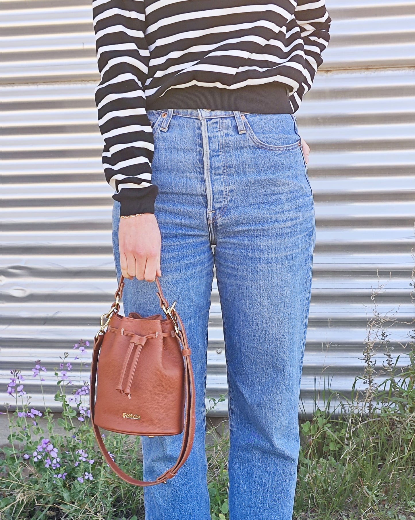 Bolso Bombonera pequeña ISA - Marrón York