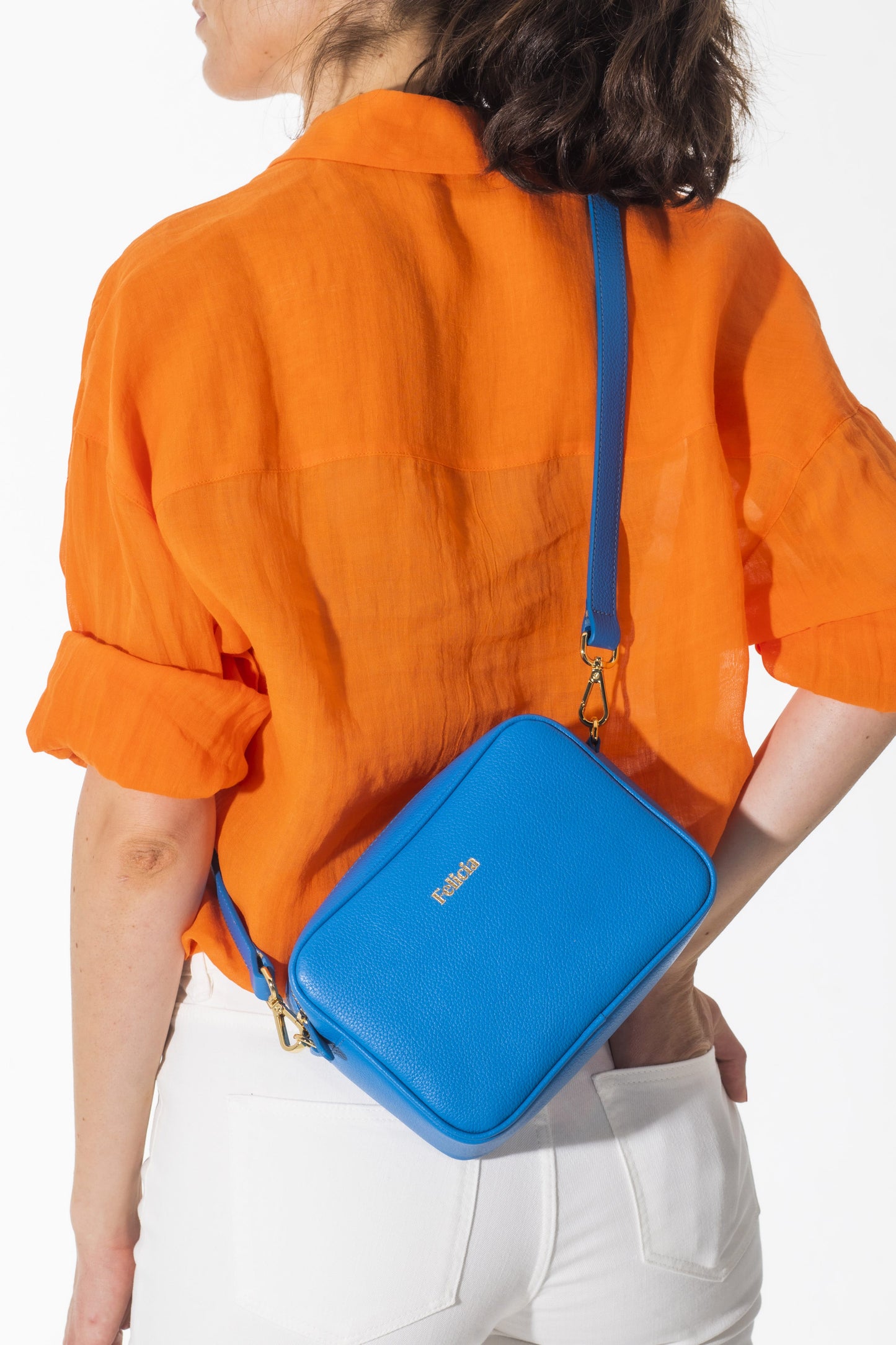 bolso bandolera azul
