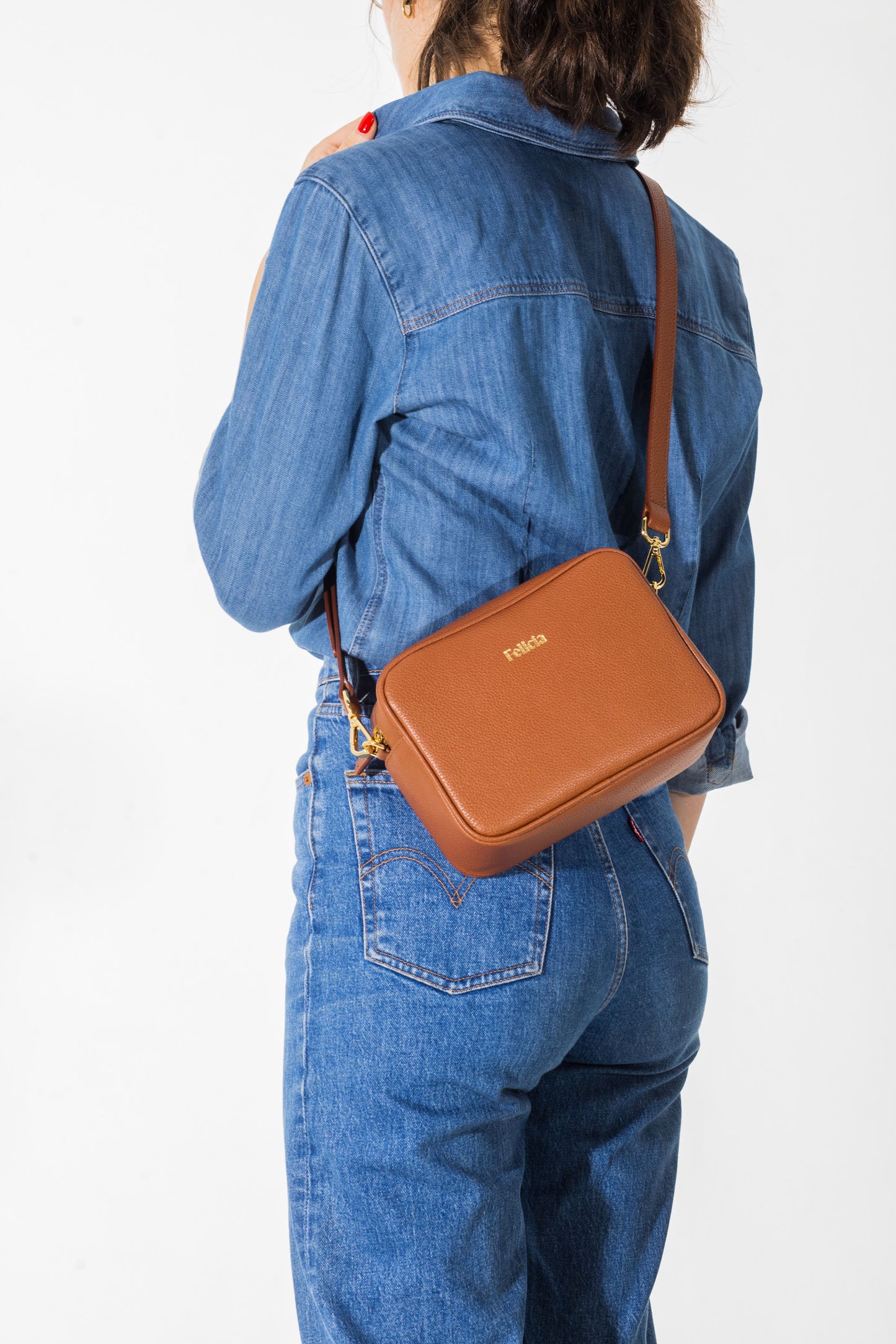 bolso bandolera marron