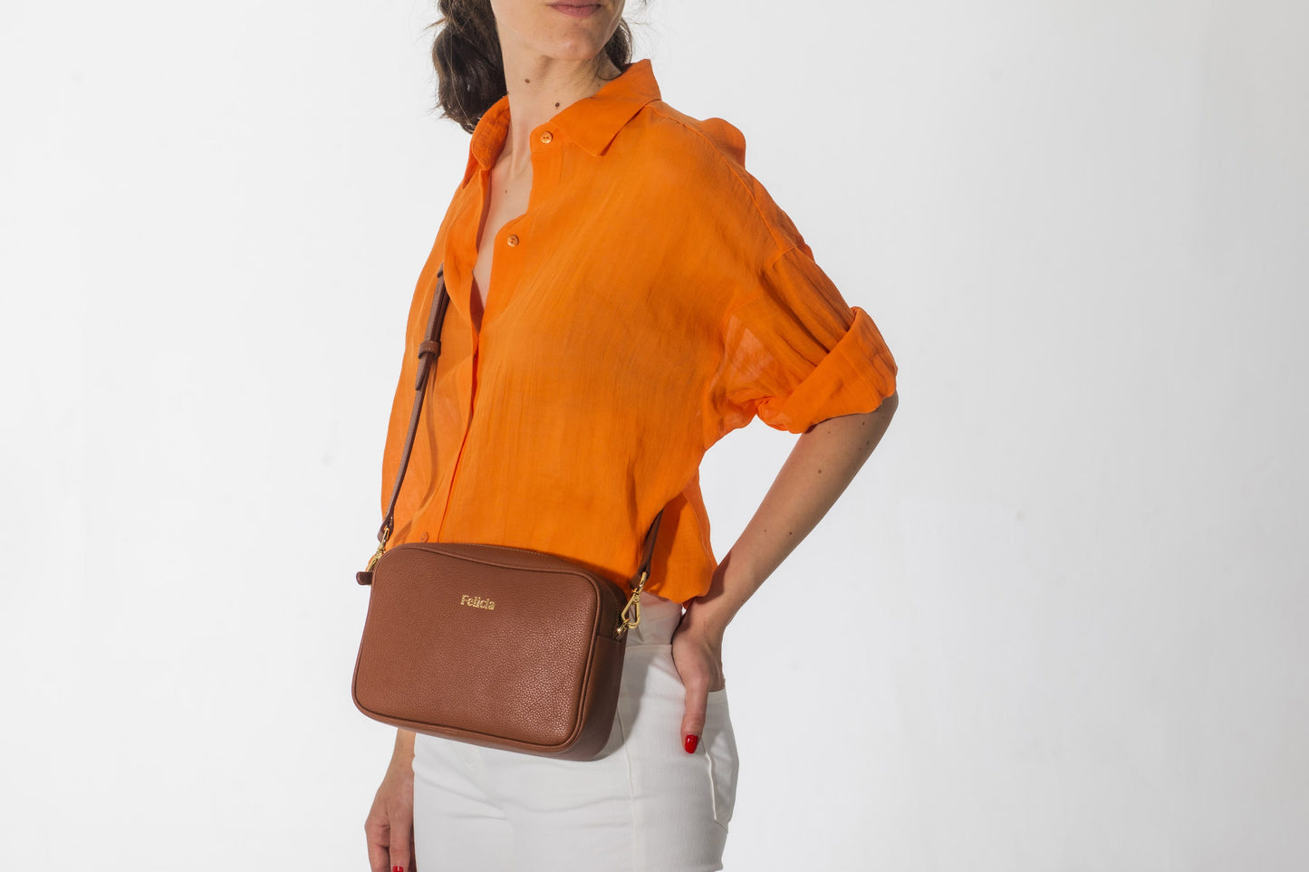 bolso bandolera marron