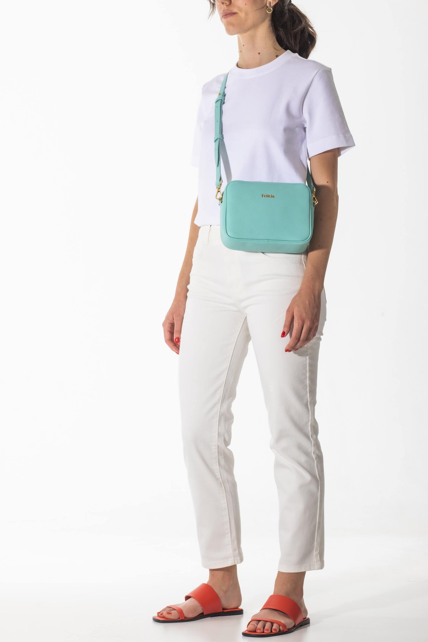 bolso bandolera turquesa