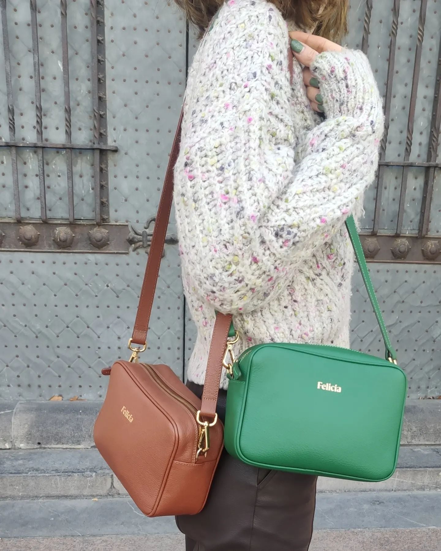 bolso bandolera marron
