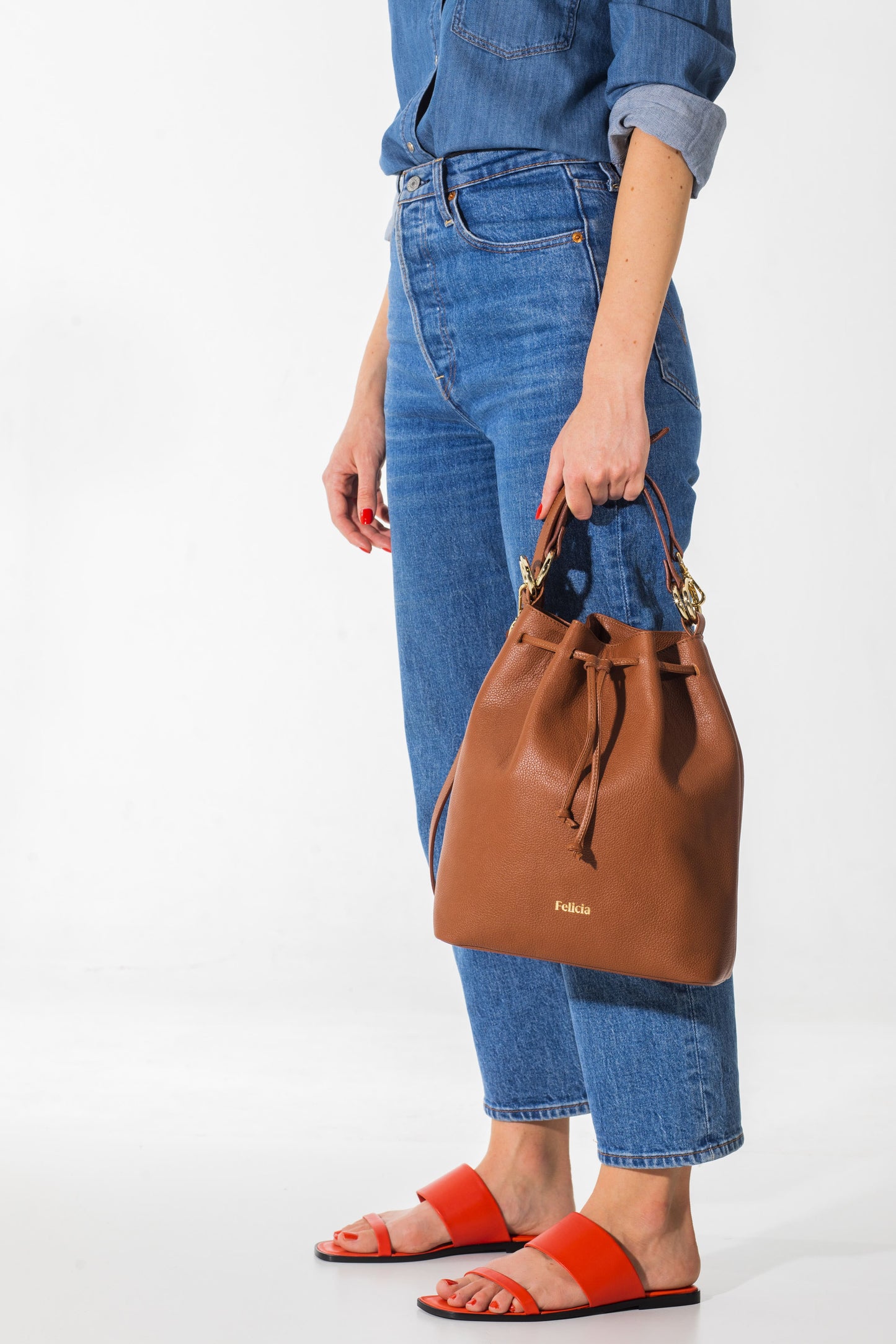 bolso bombonera marron