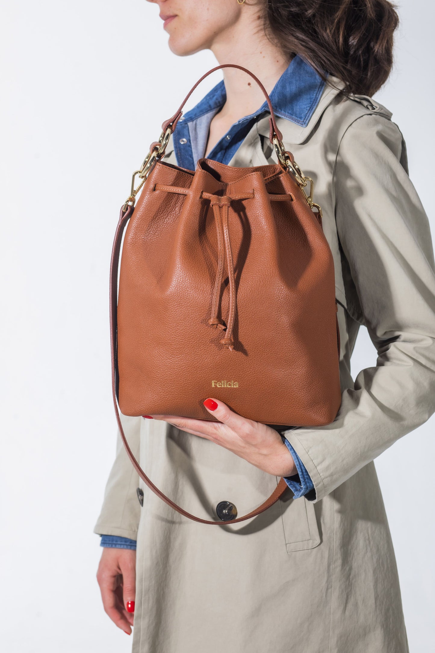 bolso bombonera marron