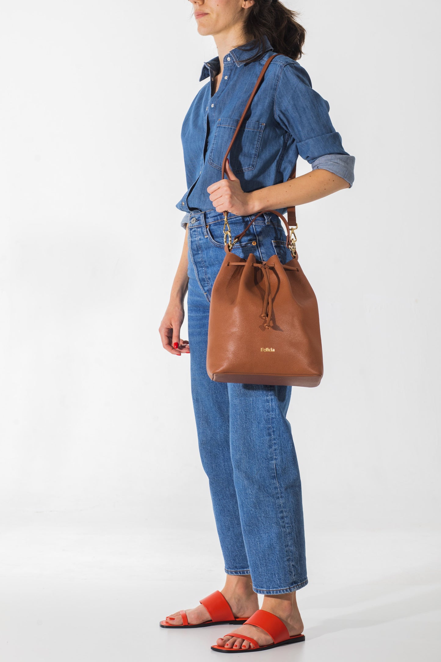 bolso bombonera marron