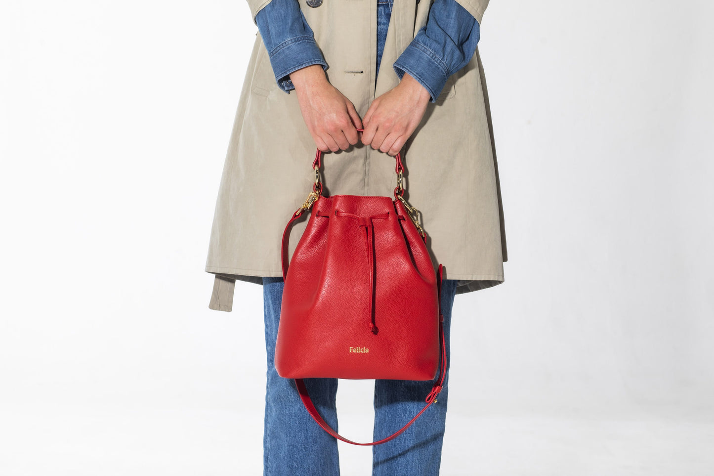 bolso bombonera rojo