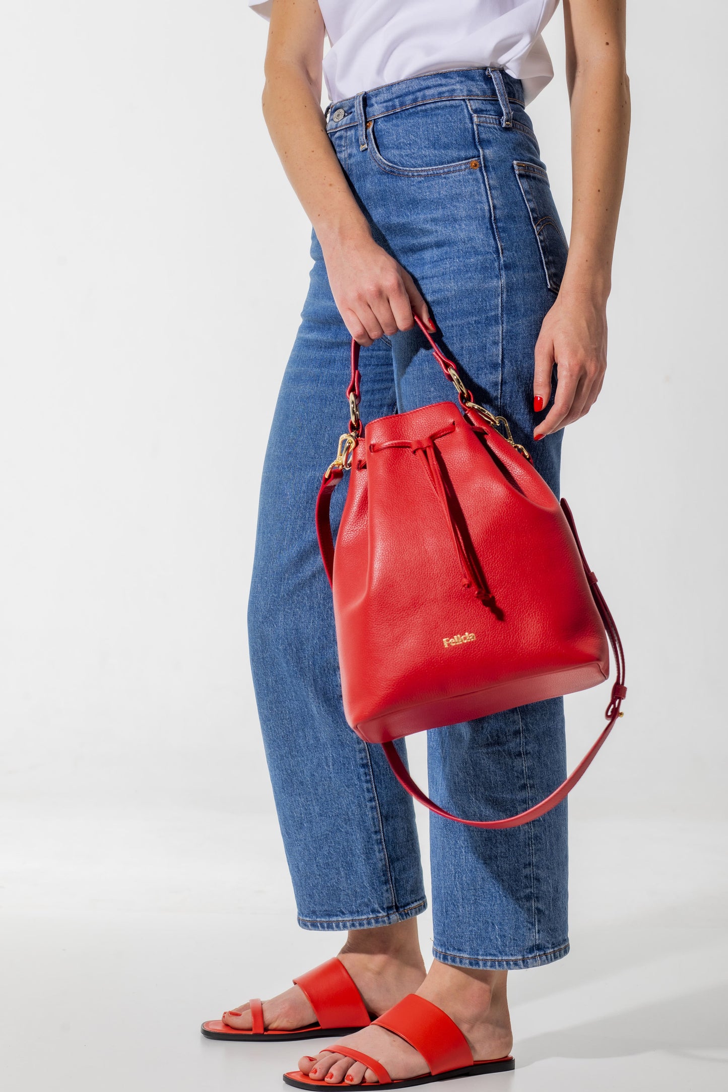 bolso bombonera rojo