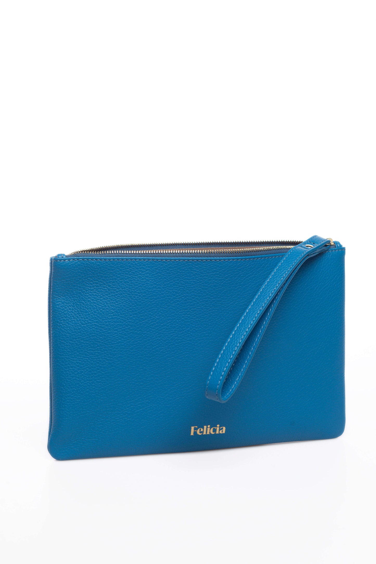bolso mano azul