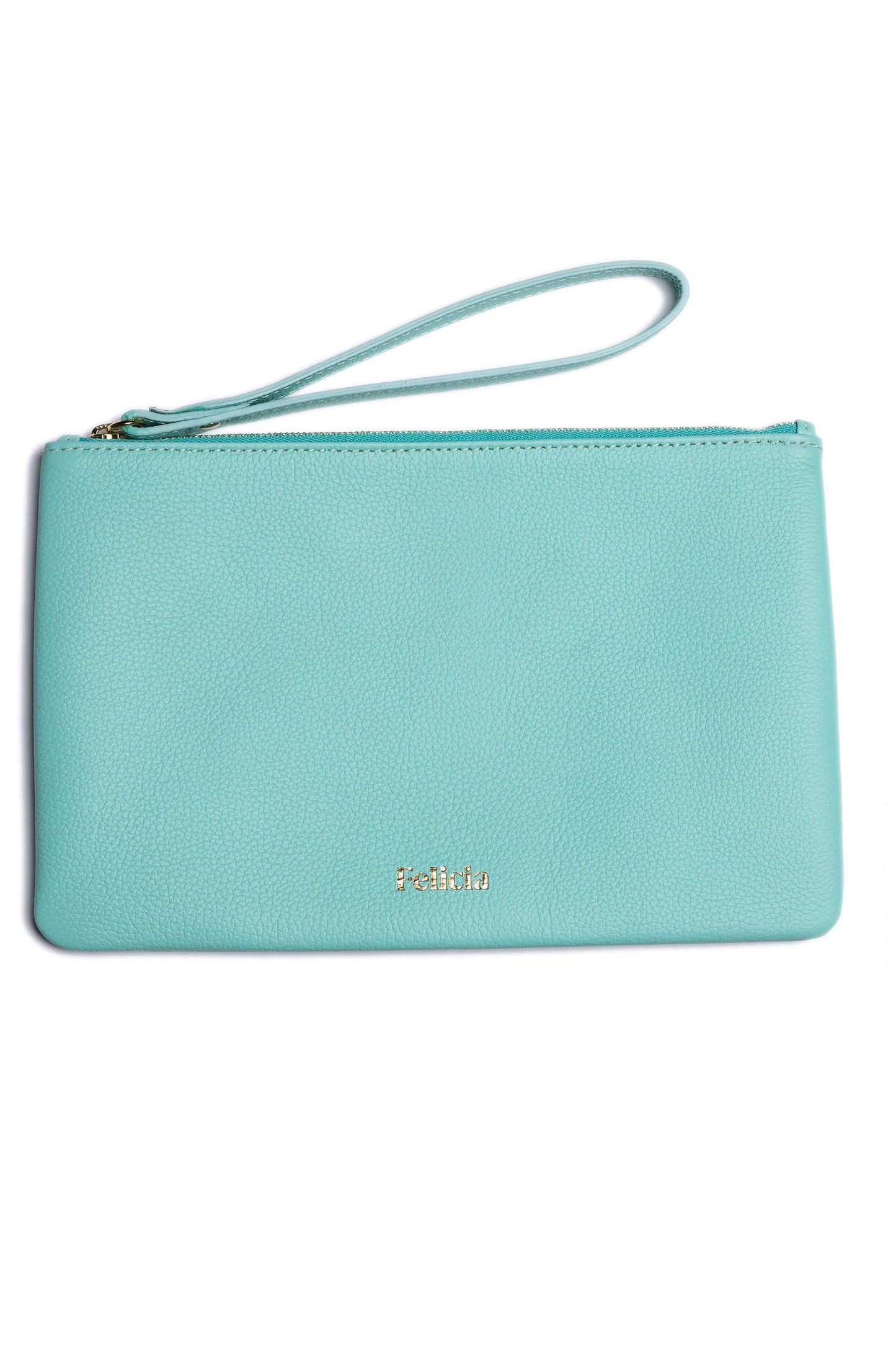 bolso mano turquesa