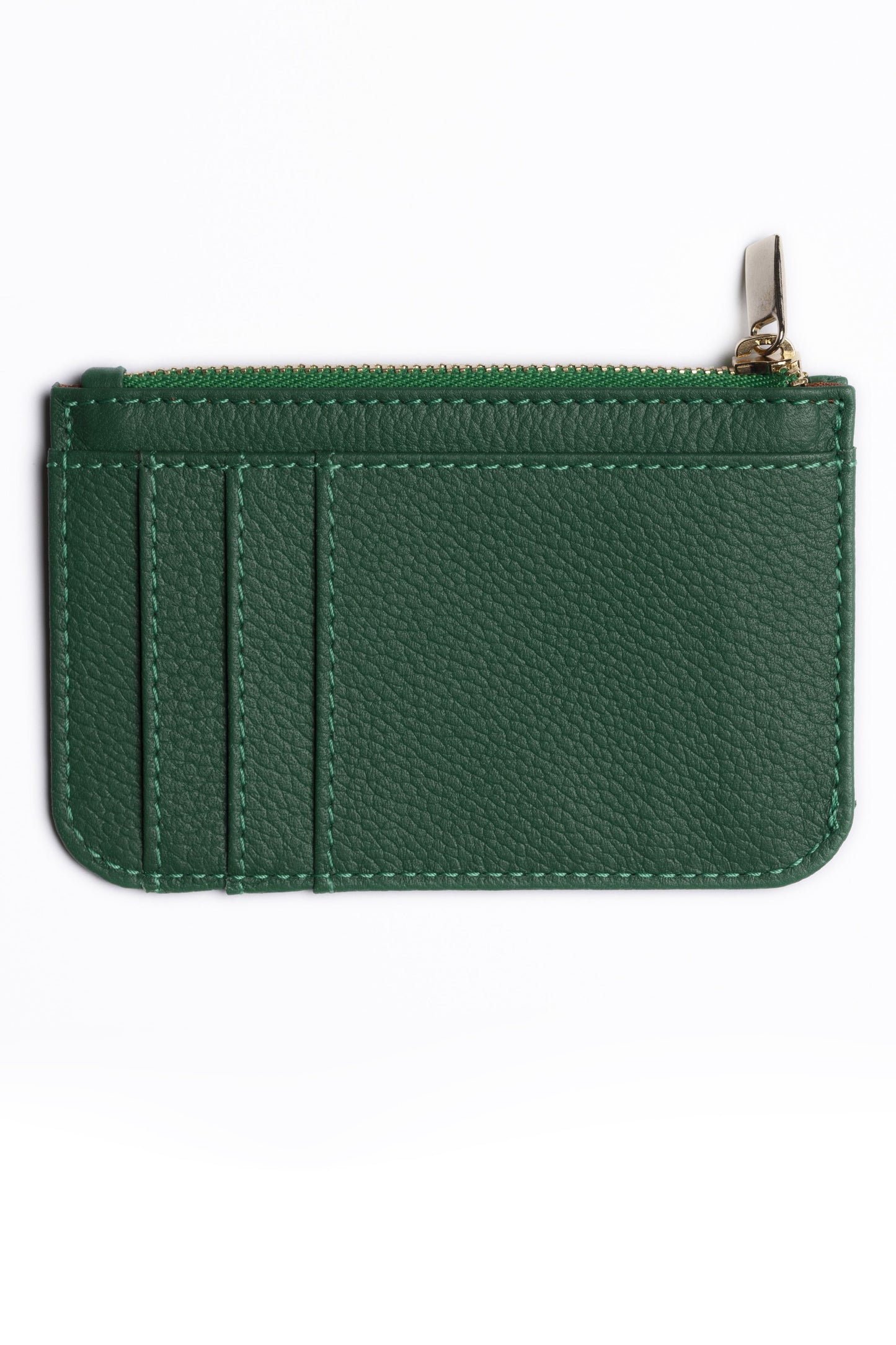 monedero tarjetero verde