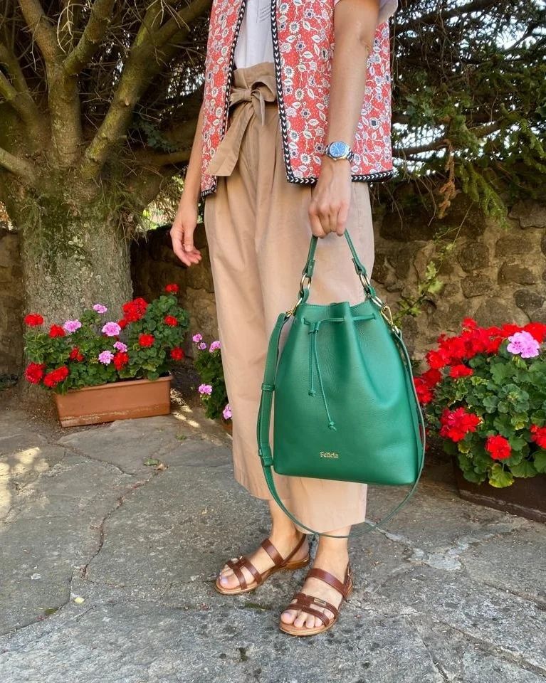 bolso bombonera grande verde